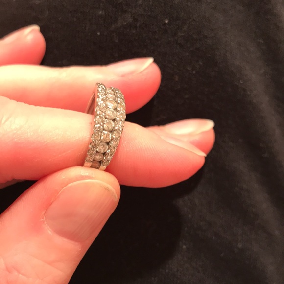 Platinum 1 carat diamond ring size 7.25 - Picture 8 of 15